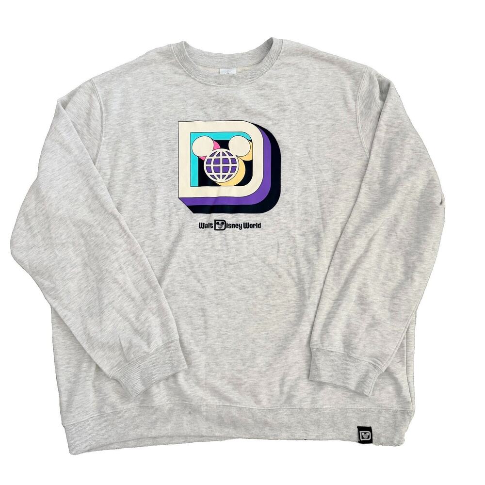 Walt Disney World Parks D Epcot Logo Fleece Sweatshirt XXL EUC Worn Once